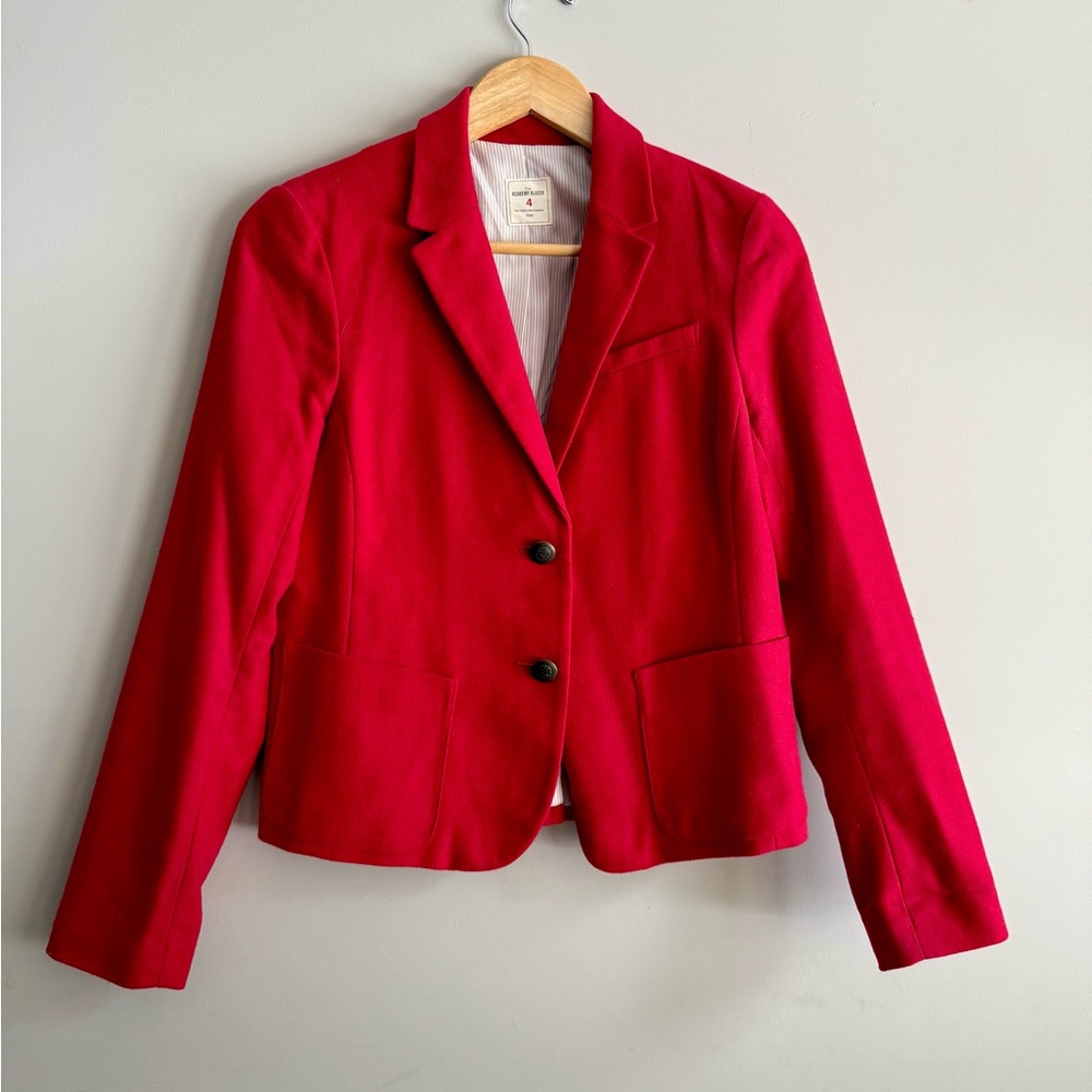 GAP | Retro 2012 Y2K Women's Apple Red Blazer Wool Blend Casual or Dressy!